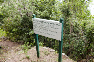 sulphur mine trail sign