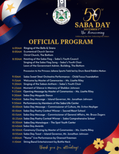 Official Saba Day Program